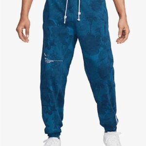 Nike Blue Jogger Sweatpants with Modern Pattern